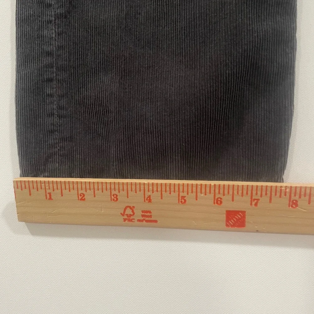 Banana Republic Mens Pima Cotton Corduroy Pants Charcoal Grey 36x30 Straight Leg